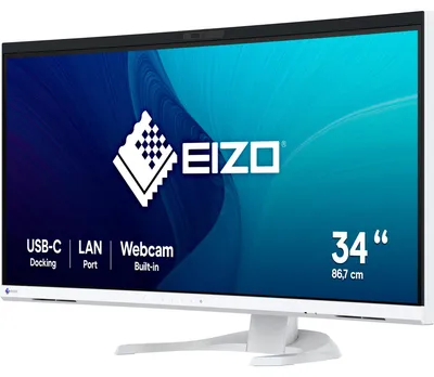 Produktbild von EIZO FlexScan EV3450XC-WT, 86,6 cm (34.1"), 3440 x 1440 Pixel, UltraWide Quad HD, LCD, 5 ms, Weiß