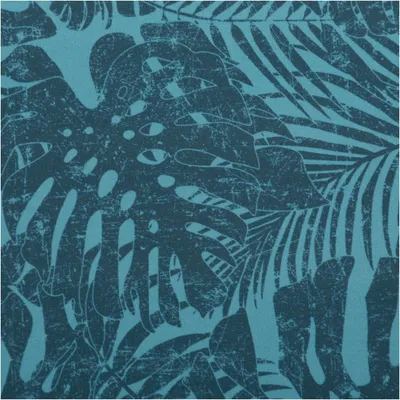 Produktbild von Badeshorts Stoff Meterware Monstera Blätter recycelt wasserabweisend schnell trocknend petrol 148cm