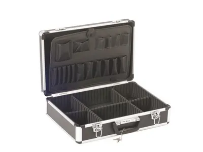 Image de Mallette à outils en aluminium - 455 X 330 X 152 Mm - 22,8 L - Noir