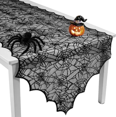 Image de Toile d'araignée décorative, 45 x 183 cm, idéale pour Halloween