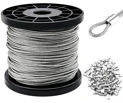 Productafbeelding van Solidchoice - RVS Kabel van 100 m voor Climbing en Tuinprojecten