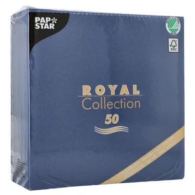 Zdjęcie produktu dla Papstar Servietten Uni dunkelblau 40 x 40cm 50 Stück
