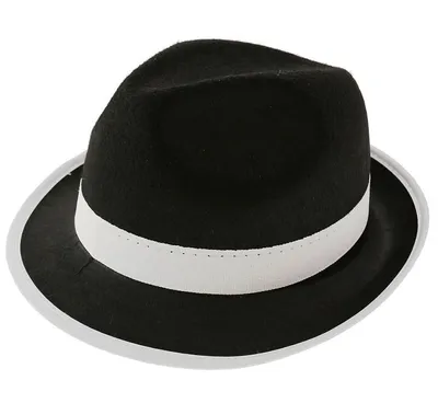 Immagine prodotto di Cappello da gangster - mafia nero con banda bianca