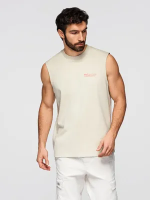 Produktbild von OMBRE Tank Top Loose Fit Sportlich OM-TSTT-0243 warm grey M