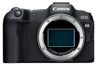 Produktbild von Canon EOS R8, 24,2 MP, 6000 x 4000 Pixel, CMOS, 4K Ultra HD, Touchscreen, Schwarz