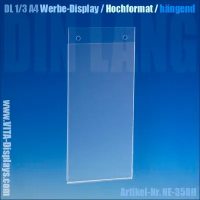 Produktbild von DL 1/3 A4 Werbe-Display / hängend (30 Stück)