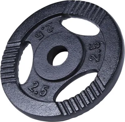 Obrázok produktu pre Gorilla Sports Liatinový činkový kotúč, čierny, 2,5 kg
