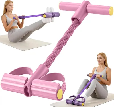 Productafbeelding van Weerstandsbanden met handgrepen en deuranker voor thuis fitness