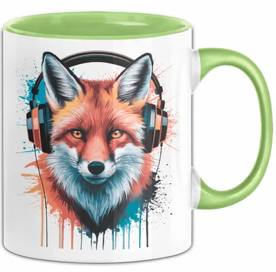 Produktbild von Fuchs Tierliebhaber Tasse Geschenk Lustige Geschenkidee Spruch (Grün)