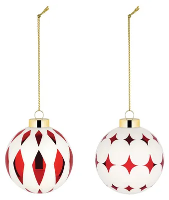 Immagine prodotto di Alessi Delight Set 2 Palline per Albero di Natale in Vetro Soffiato Rosso NZ04SET3