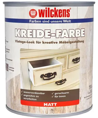 Produktbild von WILCKENS Kreidefarbe Matt 0.75 Liter RAL 7023 Betongrau