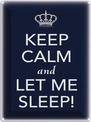 Produktbild von vianmo Blechschild 40x30 cm Keep Calm and let me sleep