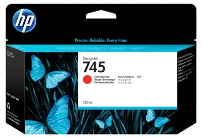 Produktbild von HP 745 DesignJet Druckerpatrone Chromatisches Rot, 130 ml, HP DesignJet Z2600 PostScript-Drucker, HP DesignJet Z5600 PostScript-Drucker, Thermal Inkjet, F9K00A, Haus, Singapur, 202 mm