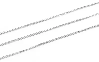 Produktbild von Vintageparts Gliederkette Edelstahl platinfarben 2m DIY Schmuck