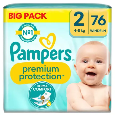 Produktbild von Pampers Windeln - Premium Protection Gr.2 Mini 4-8kg - 76St.