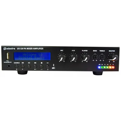 Immagine prodotto di Adastra UX120, amplificatore mixer da 100 V, 120 W, BT/MP3/DAB+/FM