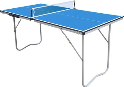 Produktbild von Cougar Tischtennisplatte Mini 1500 Basic Klappbar in Blau | Indoor klappbarer & tragbarer Tischtennistisch | Ping Pong Tisch für Kinder & Erwachsene