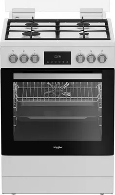 Image de Cuisinière gaz 72l 4 feux blanc - Whirlpool - W6G8LCW -