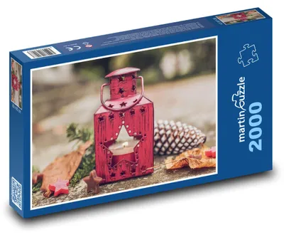Zdjęcie produktu dla Puzzle 2000 Świąteczna latarnia i świeca - martinpuzzle