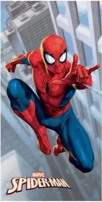 Obrázek produktu pro Spiderman City Badetuch, Strandtuch 70x137 cm (Schnelltrocknend)