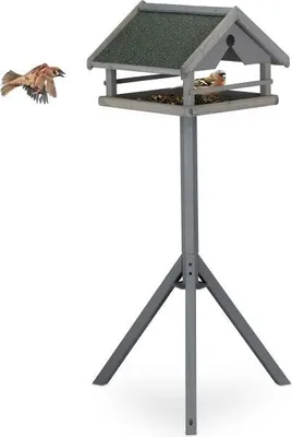 Produktbild von Grauer Vogelhäuschen auf Pfosten