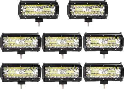 Produktbild von 8X 120W LED Arbeitsscheinwerfer Bar,Greenmigo IP67 Zusatzscheinwerfer Arbeitslicht LED Scheinwerfer Arbeitsleuchte