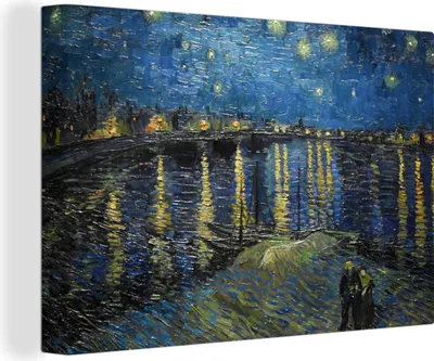 Produktbild von OneMillionCanvasses® - Leinwandbilder - 150x100 cm, Van Gogh - Brücke - Alte Meister, Wandbilder Kunstdruck Wanddekoration - Foto auf Leinwand - Gemälde auf Holzrahmen