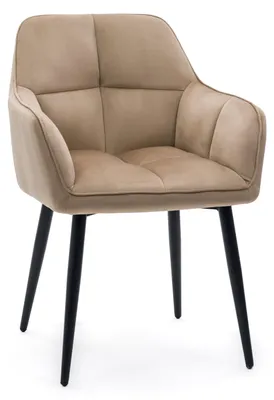 Produktbild von Brauner ELIOR Coffee-Stuhl für das Wohn- und Esszimmer mit schwarzen Beinen