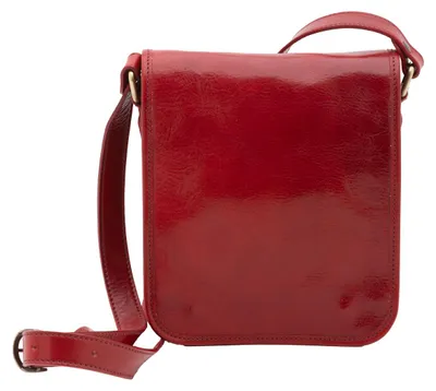 Imagen del producto de Bolso de hombro de cuero genuino para hombre, cierre magnético, correa ajustable