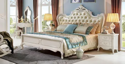 Immagine prodotto di Letto 2x comodino 3 pezzi cameretta design moderno lusso classico mobili
