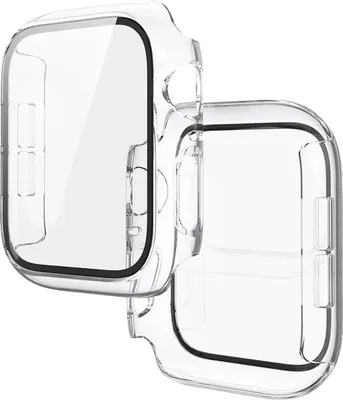 Produktbild von Schutzhülle mit Glas für Apple Watch SE 3 / SE 2 / SE / 6 / 5 / 4 (44 mm), Bizon Case Watch Adamo, Transparent