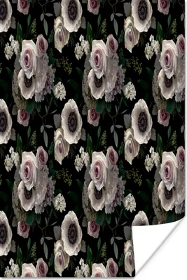 Produktbild von MuchoWow® Poster Blumen - Rosa - Rosen - Anemone 120x180 cm - Kunstposter