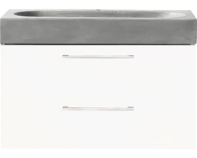 Obrázek produktu pro Souprava koupelnového nábytku Somero lesklá bílá/umyvadlo beton 60x57 cm