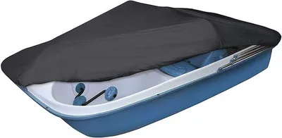 Produktbild von Schwarze Bootsabdeckung, 286 x 122 cm, 210D Oxford-Gewebe, UV-Schutz, wasserdicht, Sonnenschutz, Staub- und Regenschutz