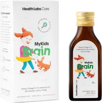 Obrázok produktu pre DOPLNOK STRAVY PODPORUJÚCI VÝVOJ A FUNKCIU MOZGU (MYKIDS BRAIN) PRE DETI OD 3 ROKOV TEKUTINY 100 ml - STAROSTLIVOSŤ HEALTH LABS