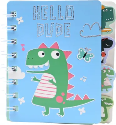 Produktbild von Kleines Dinosaurier Notizbuch 10x11cm - Spiralblock & Tagebuch für Kinder