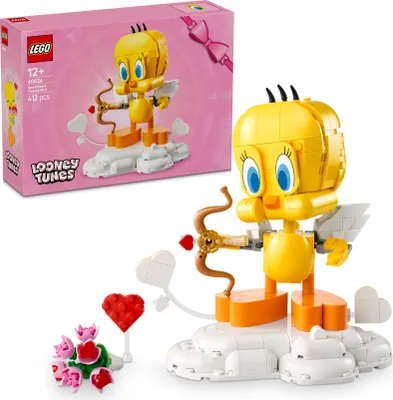 Produktbild von LEGO Looney Tunes Liebesbote Tweety - Modellbau zu Looney Tunes mit Zubehör - Blumenstrauß, Herz, Amor-Bogen & Wolkenständer - Kreatives Geschenk für Mädchen & Teenager ab 12 Jahren - 40824
