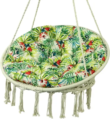 Produktbild von AMPO Sitzkissen Papasan Rattan Kissen Auflage für Hängesessel Hängeei Schaukel 100 cm