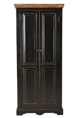 Zdjęcie produktu dla Meble do siedzenia Szafka CORSICA, czarna z blatem w kolorze miodowym, 5864-11