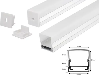 Produktbild von LED Aluprofil Aluminium Profil Alu Schiene Montage Profil Leiste für LED Strip