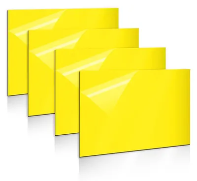 Lasergravurplatte ABS 30x20 cm gelb 4er-Set
