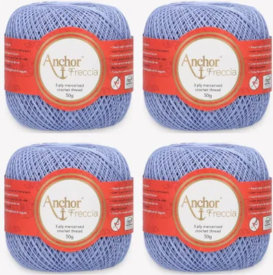 Immagine prodotto di 4 gomitoli di filo di cotone fine Anchor Freccia 16 (colore 00117) per uncinetto