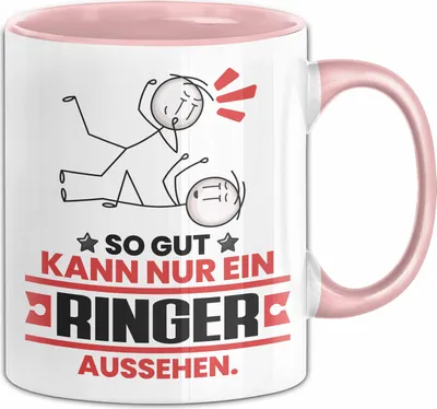 Produktbild von Ringer Geschenk Tasse So Gut Kann Nur Ein Ringer Aussehen Geschenkidee Kaffee-Becher (Rosa)