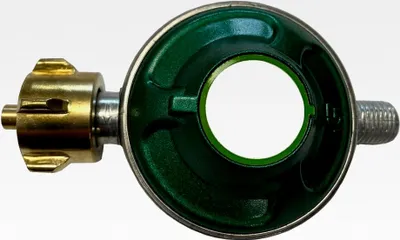 Produktbild von Druckregler 50 mbar mit Gasschlauch und Gasflaschenschlüssel