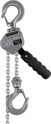 Image de Wiltec Palan à chaîne manuel à levier VM0.5 – 0,5 t x 1,5 m – en Aluminium – Hauteur de levage standard 1,5 m – Palan mécanique de levage