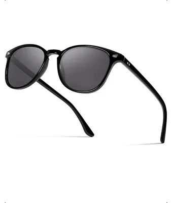 Productafbeelding van Zonnebril dames, gepolariseerde lenzen, UV400 bescherming, TR90 frame, zwart-grijs