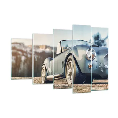 Produktbild von Bilder auf glas - 5 Teile - Kobra Sport Auto - 150x100cm - Glasbilder - Wandbilder - Bilder - zum Aufhängen bereit - Wanddekoration aus Glas - Glas Bilder - Wandbild auf Glas - GEG150x100-4583