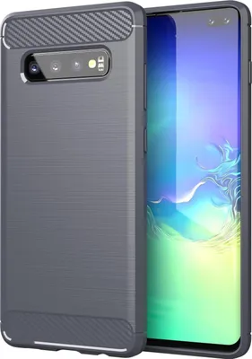 Produktbild von Cadorabo Hülle für Samsung Galaxy S10 4G in Grau Schutzhülle TPU Case Cover Etui Handyhülle