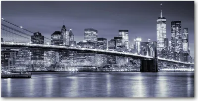 Produktbild von Tulup® Leinwandbild - 120x60 cm - Wandkunst - Drucke auf Leinwand - Leinwanddruck - Sehenswürdigkeiten & Architektur - Schwarzweiß - Manhattan New York
