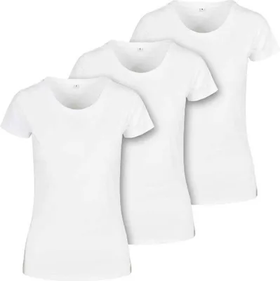 Produktbild von Build Your Brand Basic Kurzarm-t-shirt 3 Einheiten Weiß M Damen Weiß M